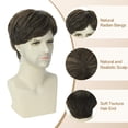 thumbnail image 3 of Phocas Dark Brown Synthetic Men's Short Wig for Daily Use, 3 of 8