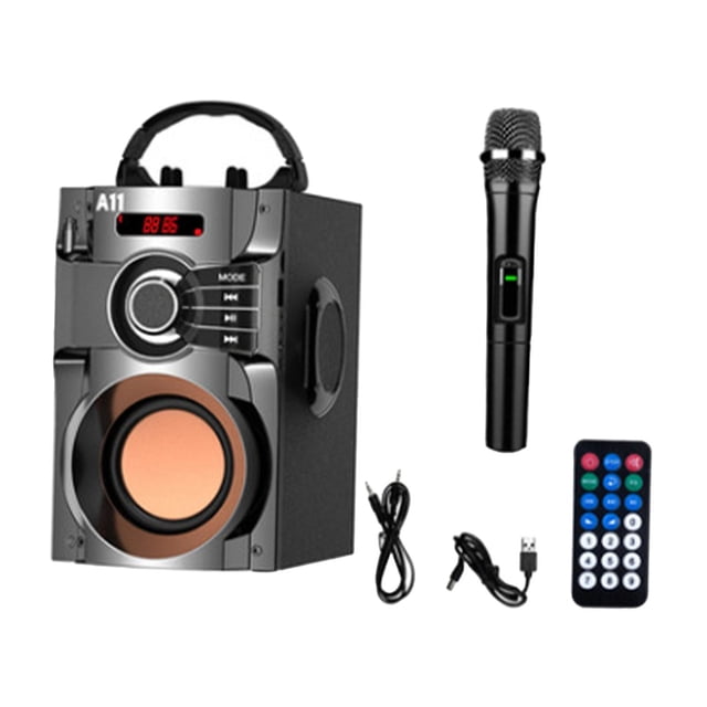 Xuanheng Karaoke Machine with Microphone Gift with Remote Control Portable Speaker BT Black