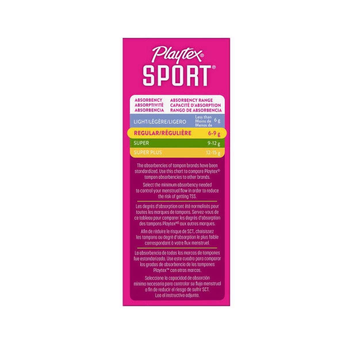 Playtex Sport Tampons Regular Unscented 18 Count - Voilà Online