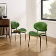 thumbnail image 6 of Art Leon Mid Century Dining Chairs PU Leather Wishbone Dining Chair,Set of 2, 6 of 7