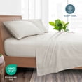 thumbnail image 3 of Bare Home Ultra-Soft Sheet Set - Premium 1800 Collection - Deep Pockets - 4-Pieces - California King, Modern Plaid - Stone/White, 3 of 8
