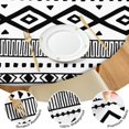 thumbnail image 4 of Boho Round Tablecloth with Elastic Hem, Waterproof Oxford Fabric Fits 45-52" Table, Ideal for Outdoor Meals and Kitchen Use, 4 of 6
