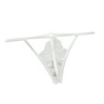 thumbnail image 2 of HUPOM Underwear Women Ladies Underwear Low waist Elastic Waist Solid Thong White One Size, 2 of 4