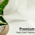 thumbnail image 2 of XWZO Linen Semi Sheer Curtains,Privacy Enhancing & Light Filtering Rod Pocket Drapes for Living Room with Tiebacks(Ivory,W42 x L54 Inch,2 Panels), 2 of 7