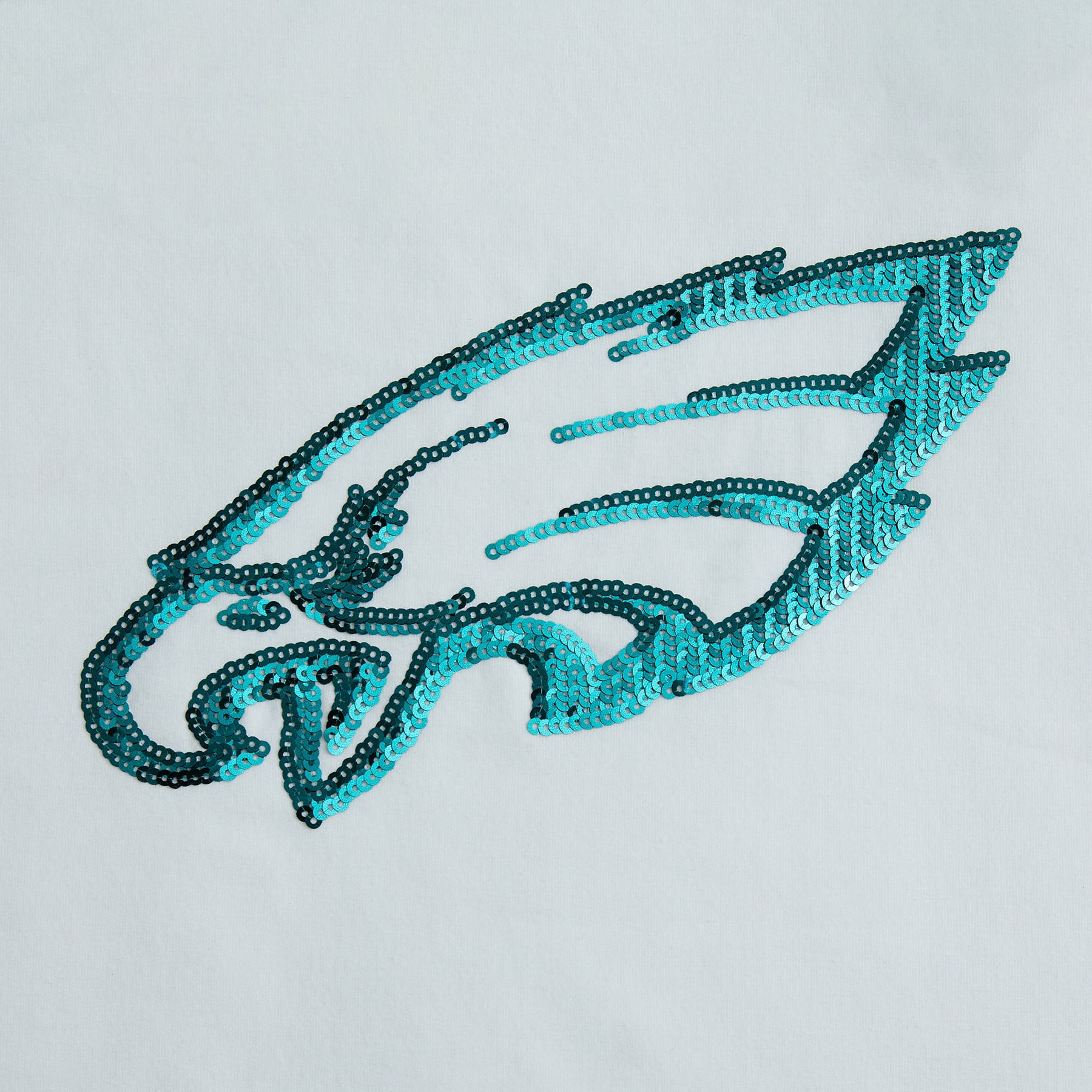 NFL Womens Philadelphia Eagles Cozy Sequin Crew Neck Sweatshirt