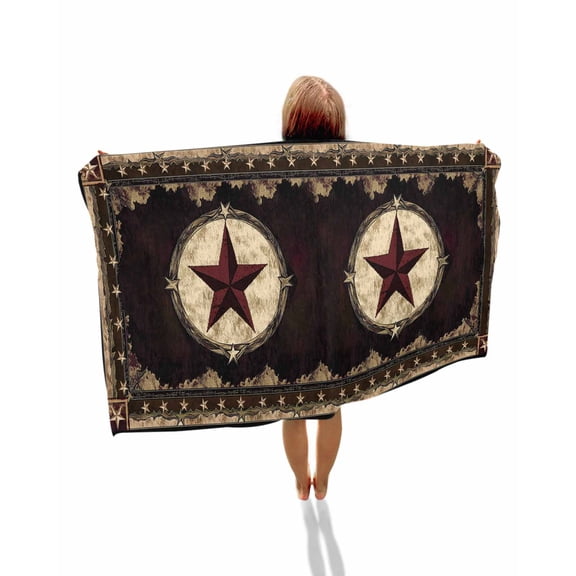 Western Stars Brown Beach Towels Oversized Super Absorbent, Farmhouse Country Vintage Wood Grain Lightweight Bath Towel Quick Dry Sets For Bathroom/Pool/Rv Camping/Beach Play/Gym Room/Picnic 30"x60"
