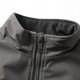 thumbnail image 5 of Ceisia Men's casual solid color warm hooded stand collar zipper Gift jacket pocket long sleeve outerwear, 5 of 8