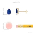 thumbnail image 2 of ANGARA Natural Pear-Shaped Blue Sapphire Stud Earrings in 14K Yellow Gold for Women (Size-6x4mm) | September Birthstone, Birthday, Anniversary, Jewelry Gift for Women | Natural Blue Sapphire Earrings, 2 of 7