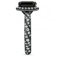 thumbnail image 2 of Dreamofdazzles Jewels 1.90Ct Emerald Cut Black Diamond Engagement Wedding Band Ring 14K Black Gold Plated 925 Sterling Silver For Women's -7, 2 of 4