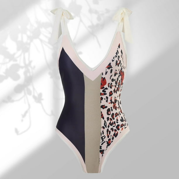 Joefnel Women Clearance Women DoubleSided Floral One Piece Swimsuits