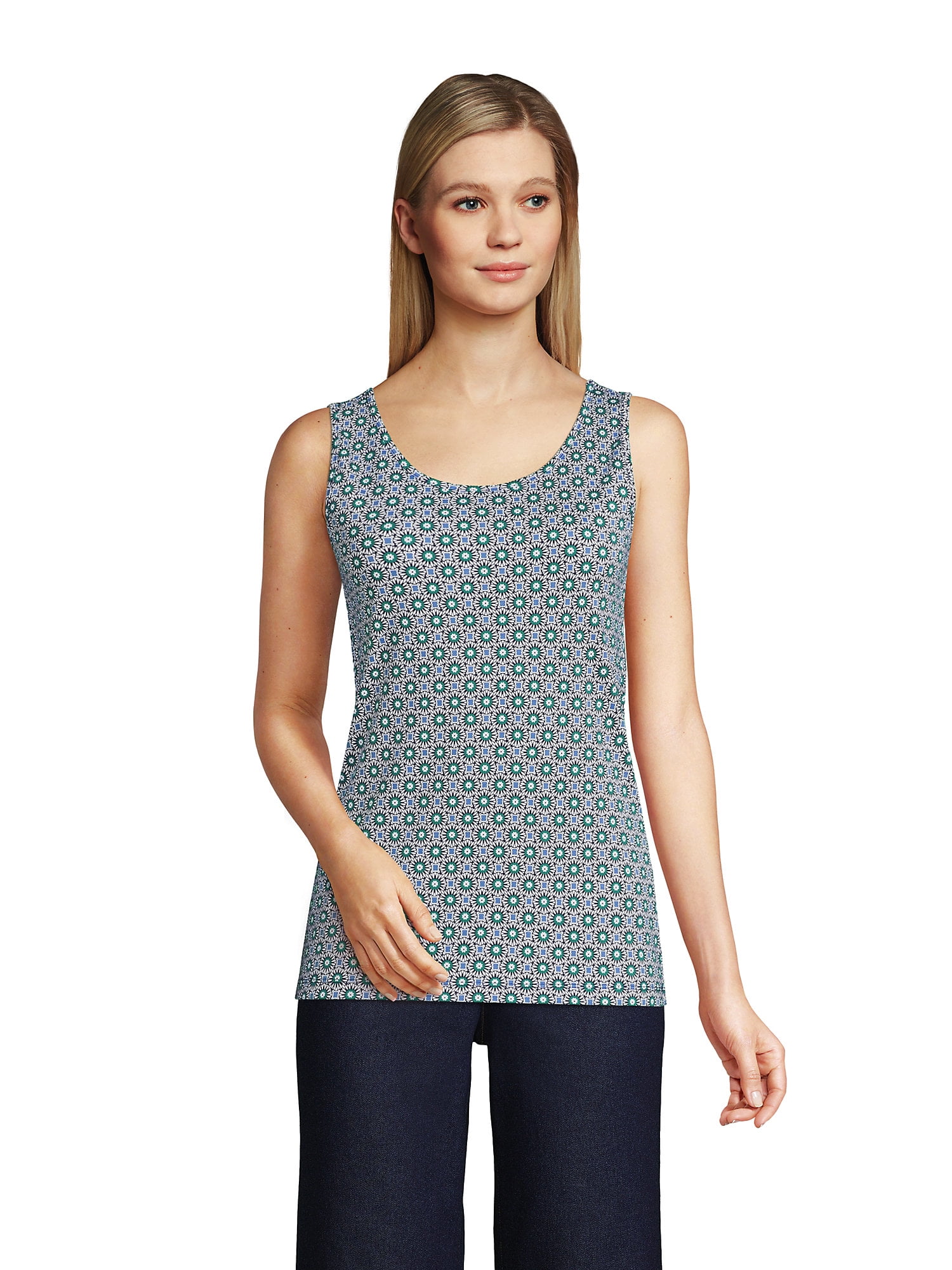 Lands' End Women's Petite Cotton Tank Top