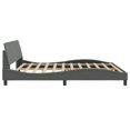 thumbnail image 3 of vidaXL Bed Frame with Headboard Dark Grey 193x203 cm Fabric, 3 of 5