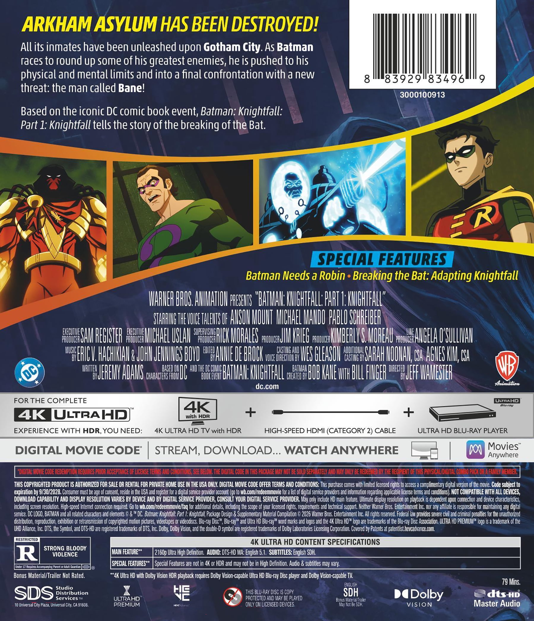 Batman: Knightfall – Part 1: Knightfall (4K Ultra HD + Digital Copy), Action, Warner Bros.