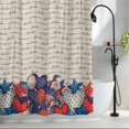 thumbnail image 2 of 4th of July Small Stall Shower Curtain, Waterproof Shower Curtains for Bathroom, Independence Day Farmhouse Stars Red Blue Washable Fabric Bath Curtain for Bathtub Decoration with Hooks 36x72 Inches, 2 of 9