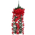 thumbnail image 1 of Billuyoard Vid de flores artificiales, decoración colgante montada en la pared, vid violeta Artificial, decoración para el hogar y el Hotel Plantas Artificiales rojo Billuyoard HA6541-01B, 1 of 6