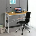 thumbnail image 3 of Gymax Folding Computer Desk Writing Study Desk Home Office w/ 6 Hooks Natural, 3 of 10
