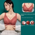 thumbnail image 2 of Ropa interior de algodón elástico Q sin anillo de acero, sujetador pequeño fruncido ajustable, engrosado, para agrandar el pecho, accesorio para sujetador de soporte superior del pecho, 2 of 5