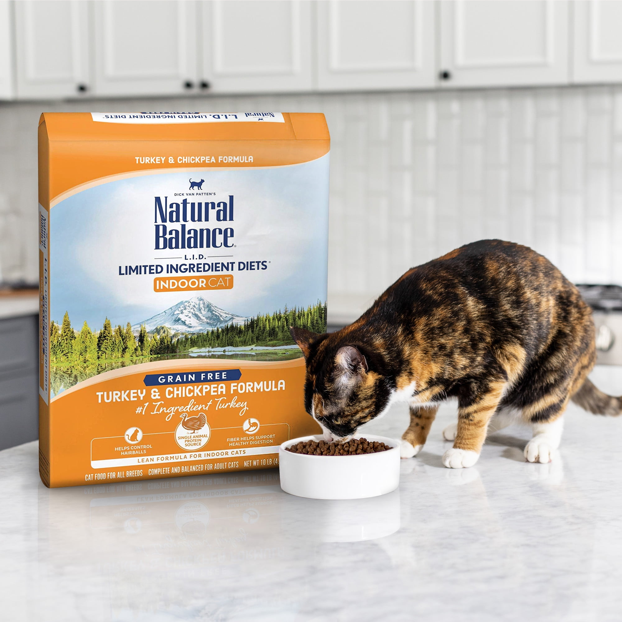 Natural Balance Limited Ingredient Diets Dry Cat Food for Indoor Cats, Turkey & Chickpea Formula, 10-Pound