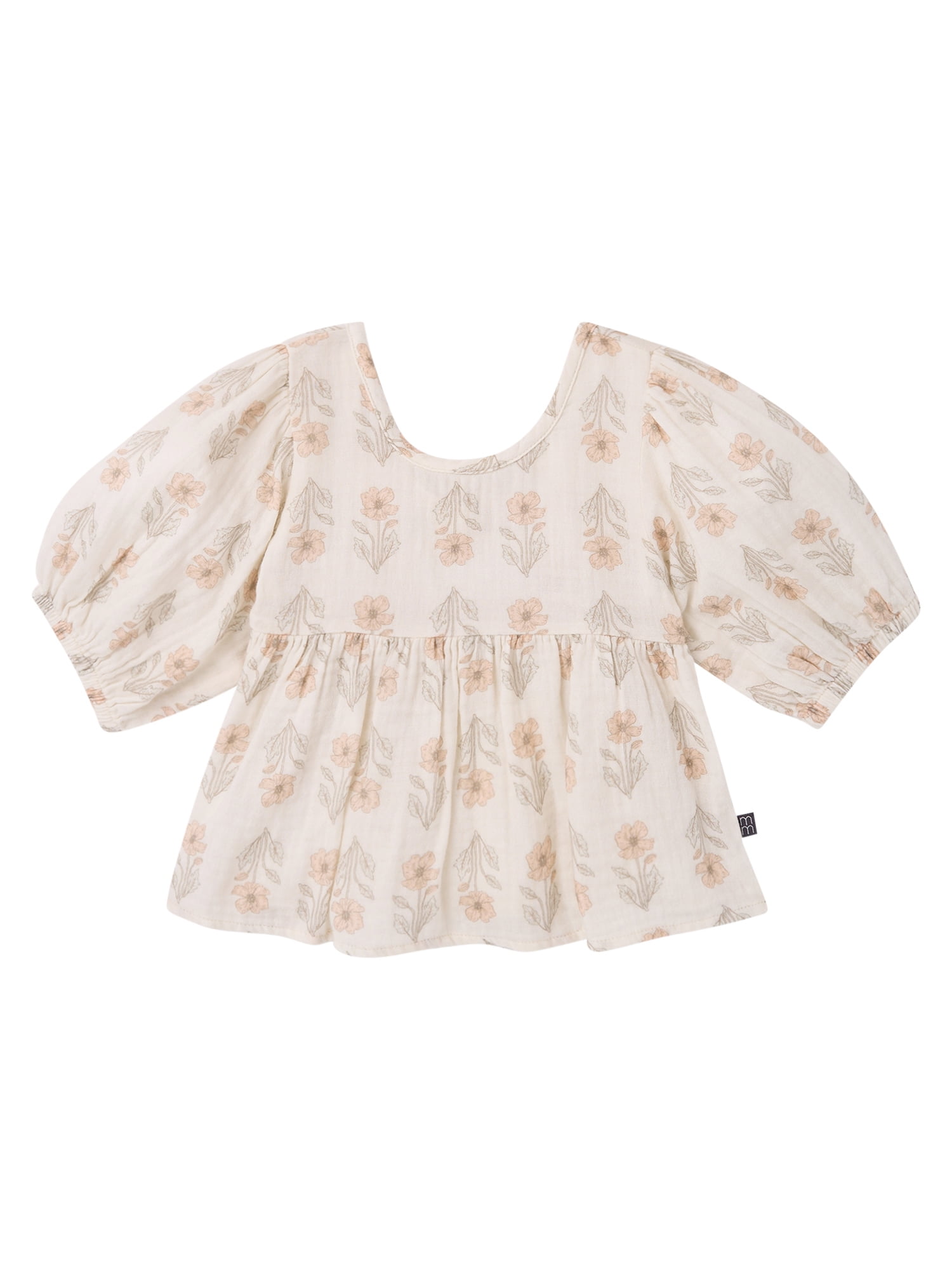 Modern Moments by Gerber Toddler Girl Top and Short Outfit Set with Crossback Detail, 2-Piece, Sizes 12 Months - 5T