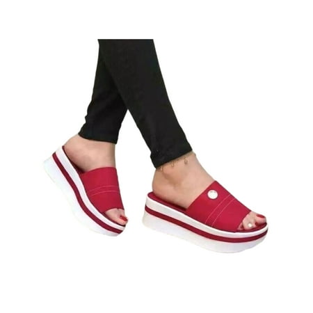 

Avamo Women Sandals Lady Beach Slippers Summer Party Casual Lightweight Wedge Beach Flip Flops