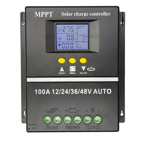 

MPPT/PWM Solar Charge Controller 12V/24V/36V/48V Auto Controller Solar PV Battery Charger with LCD & USB(100A)