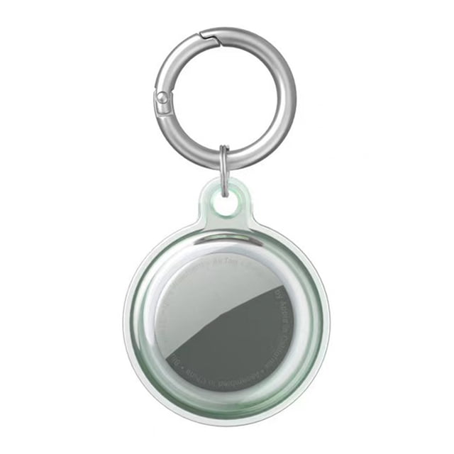 Para Airtag Cover Funda Protectora TPU Con Llavero (transparente) Verde