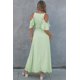 thumbnail image 1 of ABPHQTO Maxi vestido verde con hombros descubiertos y mangas acampanadas para mujer, 1 of 5
