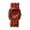 Red, variant on Women's Wood Beaded Stretch Band Tonneau Watch: Roman Numeral Hour Marker, Handmade Elastic Bead Bracelet, Floral Dial - Casual Gift