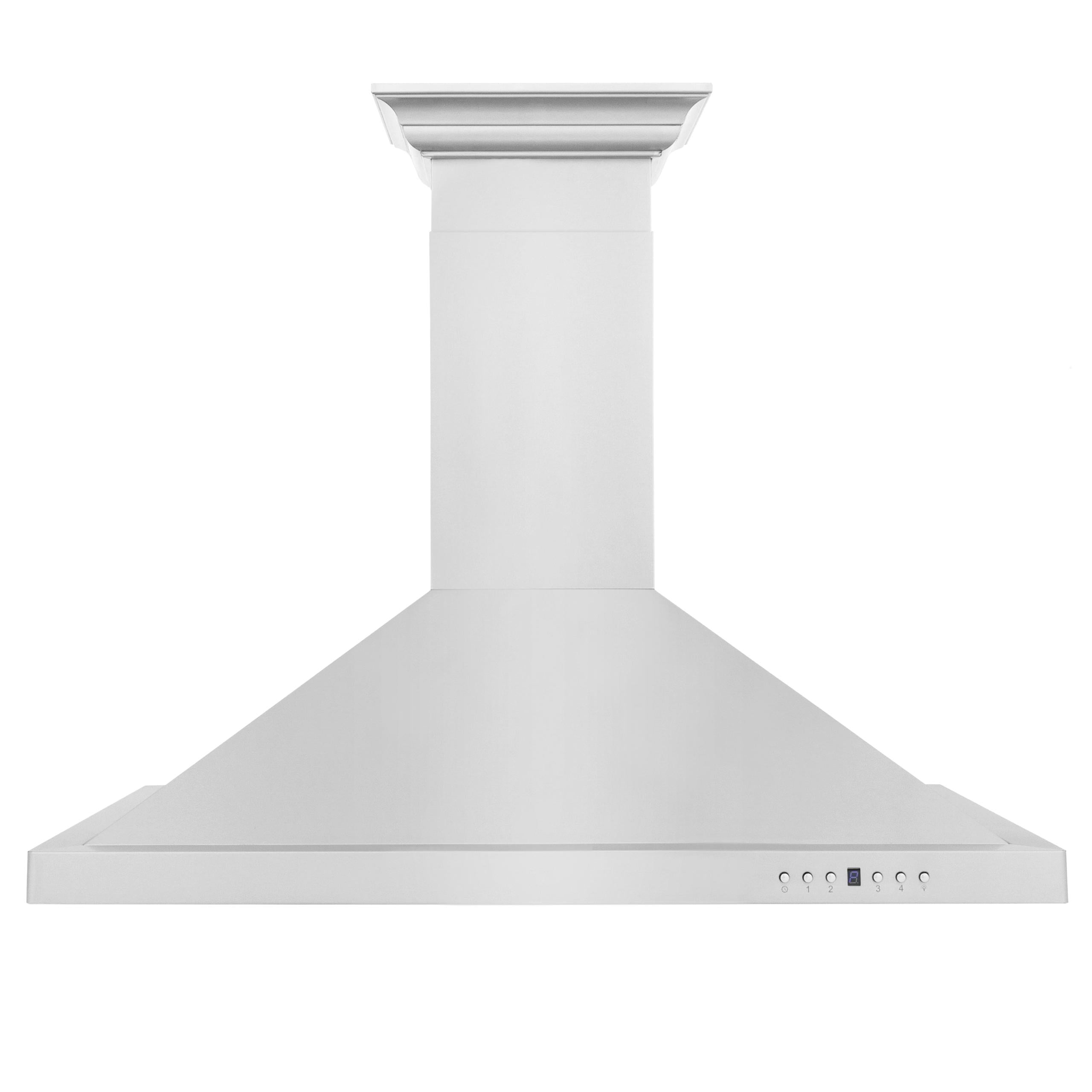ZLINE 30 in. Wall Mount Range Hood in Stainless Steel with Crown Molding (KBCRN-30)