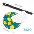thumbnail image 5 of 2Pcs Leather Round Lemon Cruise Luggage Tag with Privacy Cover and Name ID Tag - Suitable for Travel Handbags Backpacks School Bags Luggage Tags, 5 of 7