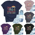 thumbnail image 5 of 60th Birthday Gift Shirts Vintage 1964 Shirt for Women Letter Print Retro Party Tops Short Sleeve Casual Tee, 5 of 5