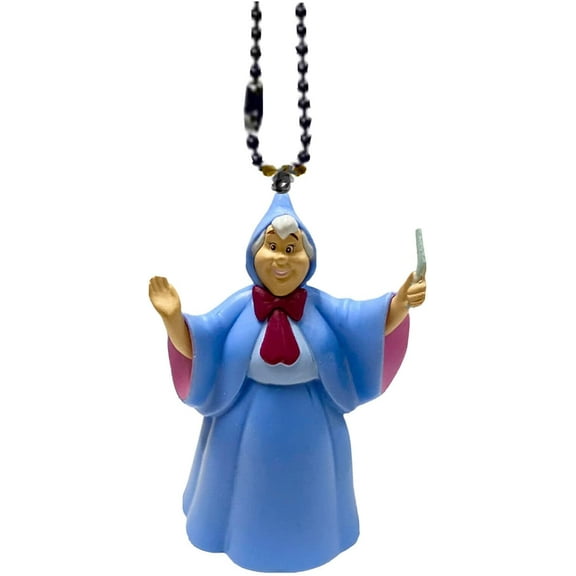 Fairy Godmother PVC Keychain Dangler Cinderella Figurine Figure Ornament Charm