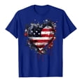 thumbnail image 5 of TOWED22 American Flag Patriotic T-Shirt Women 4th of July Gift Shirt USA Flag Stars Stripes Graphic Short Sleeve Casual Tops(Blue,M), 5 of 6
