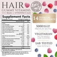 thumbnail image 2 of Hair Vitamins Gummies - Sugar Free Hair Growth Support Gummy with Biotin 5000 mcg Per Serving, Vitamin A, B12, C, D, E, Folic Acid - Supports Strong Beautiful Hair and Nails, Vegetarian - 120 Gummies, 2 of 9