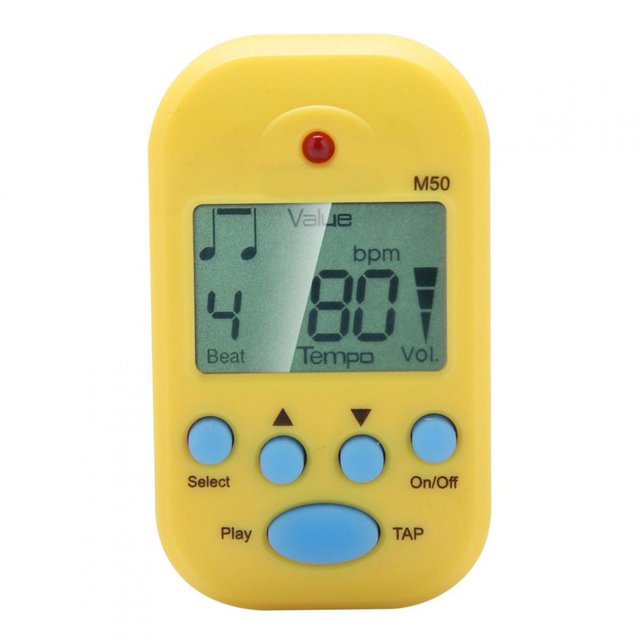 Metrónomo Digital Beat Tempo ANGGREK Multifuncional para Principiantes de Guitarra Color Negro