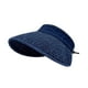 thumbnail image 4 of Sombrero de sol para mujer, cómodo, de ala ancha, portátil, con visera para vacaciones al aire libre. Azul oscuro, 4 of 9