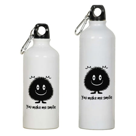 

Printtoo You Make Me Smile Print Aluminium Sports Water Bottle With Carabiner Clip 650ml/21.9oz