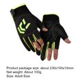 thumbnail image 3 of Guantes de pesca de flecha unisex con corte de 3 dedos Guantes de pesca antideslizantes (verde), 3 of 6