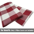 thumbnail image 5 of Red Buffalo Check Pillow Covers 18 x 18 Set of 2 Red Plaid Check Outdoor Pillow Covers 18x18 Burgundy Throw Pillows for Christmas Decor, 5 of 6