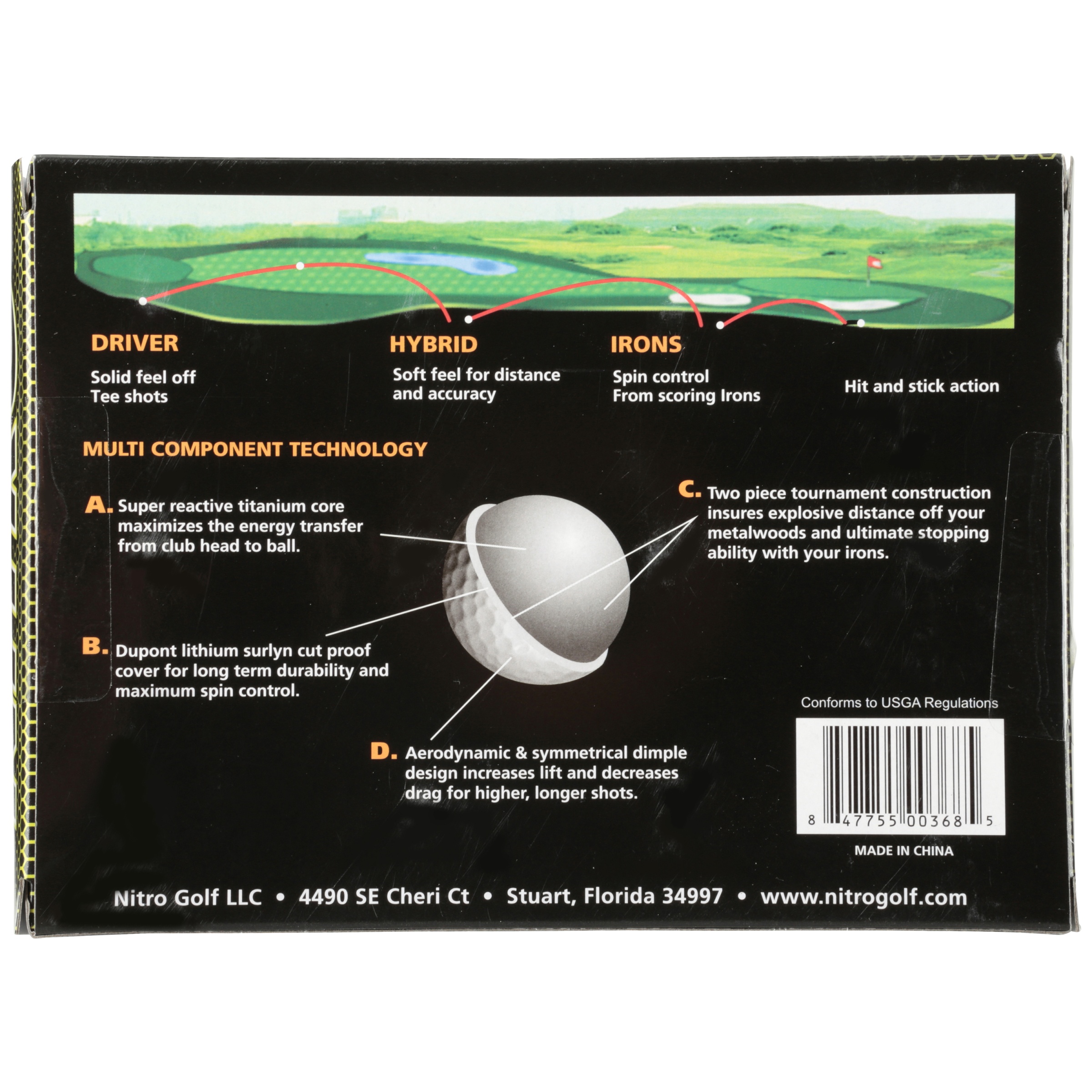 Nitro Golf Ultimate Distance Golf Balls, Yellow, 12 Pack - image 2 of 9