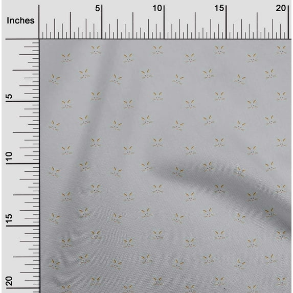 oneOone Viscose Chiffon Fabric Cat Face Animal Printed Fabric 1 Yard 42 Inch Wide