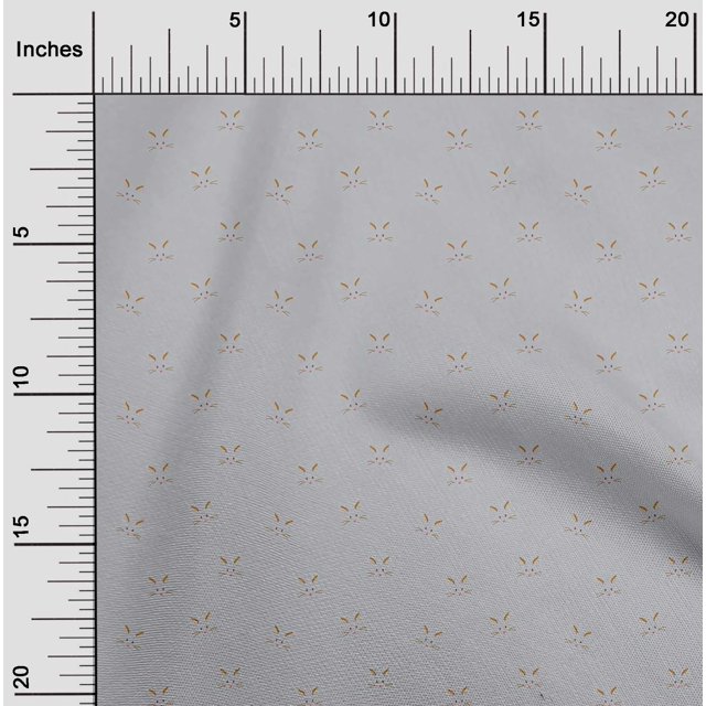 oneOone Polyester Lycra Fabric Cat Face Animal Print Fabric BTY 56 Inch Wide
