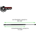 thumbnail image 3 of 1 Lift Supports Gas Struts Fits 2007 2008 2009 2010 2011 2012 GMC Acadia Front Hood Engine Lid Cover Bonnet SG130098 GM25796762 95809 Springs Arms Dampers Rods, 3 of 6