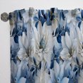 thumbnail image 3 of Designart "Polar Botanical Beauty I" Floral Blue Curtain 1 Panel, 3 of 6
