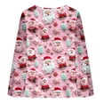 thumbnail image 7 of Mgmyaa Women's Long Sleeve Shirt Christmas-Themed Crew Neck Batwing Sleeve Casual Top, 7 of 7