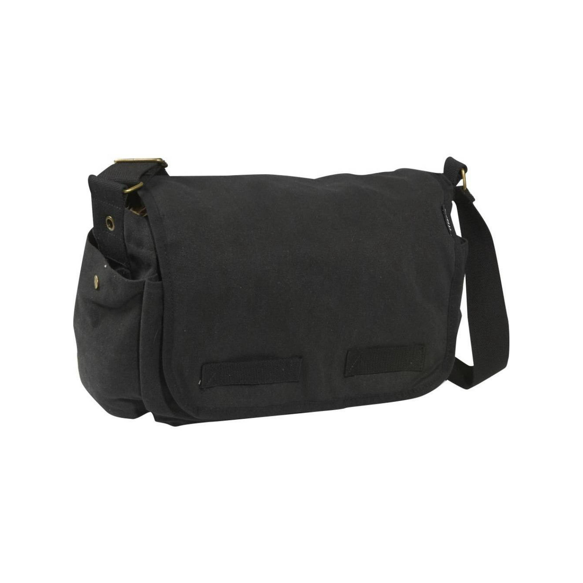 Everest Small Cotton Canvas Messenger Bag Black Walmart