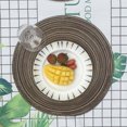 thumbnail image 4 of npkgvia kitchen gadgetsClearance,Round Circle Placemats Table Place Mats Kitchen Dinner Table Heat Pads 35cm CO,Brown, 4 of 5