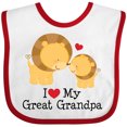 thumbnail image 3 of Inktastic I Love My Great Grandpa Boys or Girls Baby Bib, 3 of 4