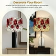 thumbnail image 4 of Lamp Shades Set of 2 Easy Assembly Watercolor floral border green leaves burgundy maroon pink Drum Lampshades for Table Lamps Floor Lamps Pendant Light 13"x13"x10" Replacement Lamp Shade, 4 of 8