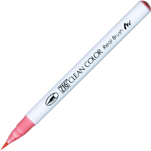 Kuretake Zig Clean Color Real Brush Marker, Light Carmine